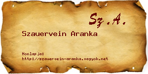 Szauervein Aranka névjegykártya