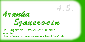 aranka szauervein business card